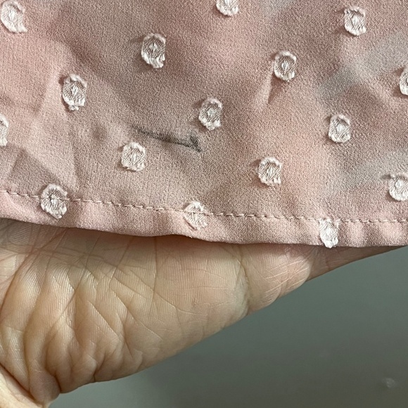 Torrid Top 14 Pink Chiffon Swiss Dot Tank Feminine Coquette Mature Ballerina 80s - Picture 9 of 15